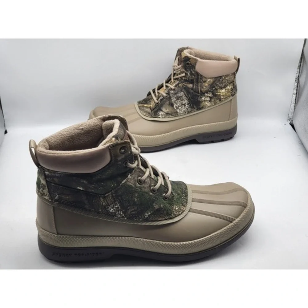 Sperry Cold Bay Chukka Duck Boots Realtree Camo Waterproof Men's‎ 10.5 Olive